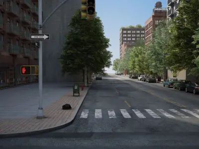 Realistic City District C2-A18 3D model