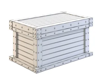 Wooden Chest 3D model