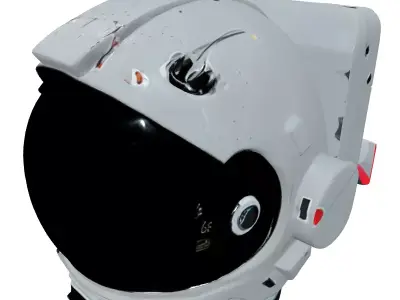 Modern SciFi Astronaut Helmet Low-poly 3D model