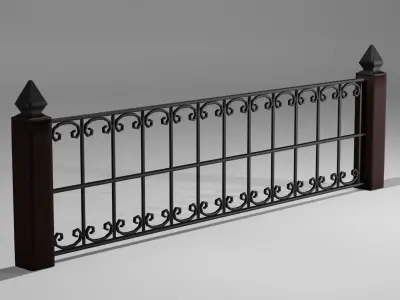 Railing subdivision level 3D model