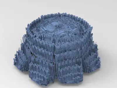 Dantes underworld Purgatory ring base  3D model