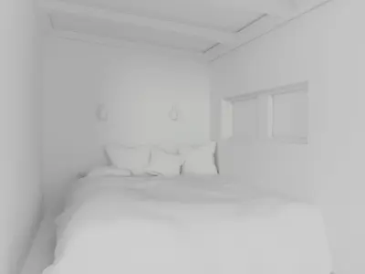 Hidden Bedroom in Nature 3D model