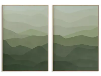 Abstract Painting Frame set 3D model 568
