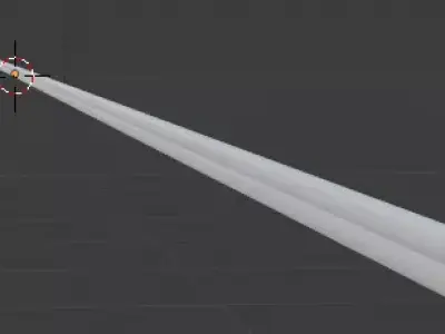 Binario straight line with arrow in middle Free 3D model