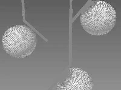 milk white glass ball pendant lighting 3D model