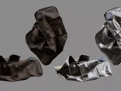 Crushed Paint Can Rectangular 07 3D model