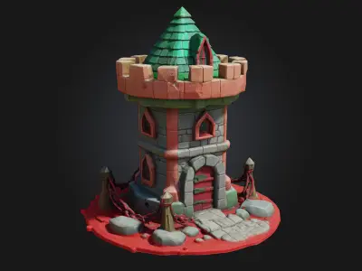 Crimson Tower 3D model