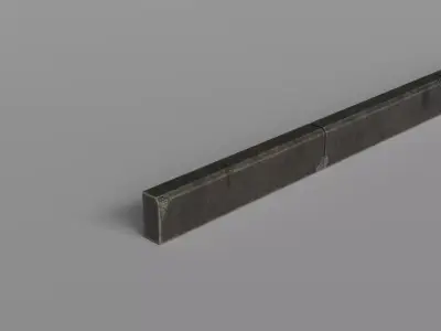Road curb Low-poly 3D model