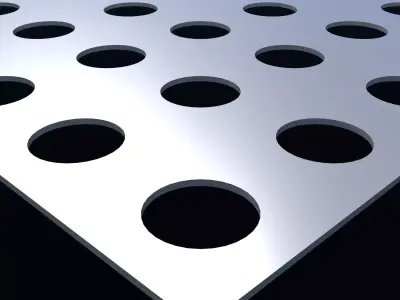 Perforated panel with 24 percent opening 25O67 3D model