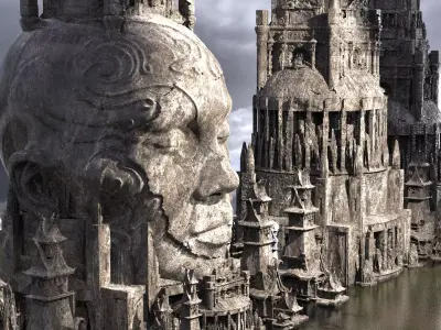 Olmec Ancient City extended 3D model