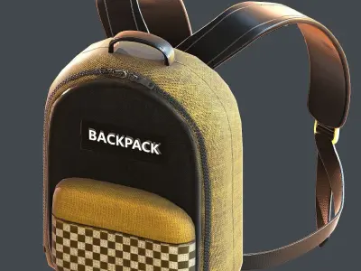 Backpack military combat soldier armor scifi Generic  Low-poly 3D model