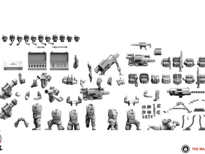 Universal Guard - Heavy Weapons Set 2 3D print model
