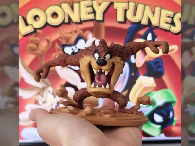 Cartoon Tasmanian Devil Looney tunes Taz Figurine STL Resin FDM 3D print model