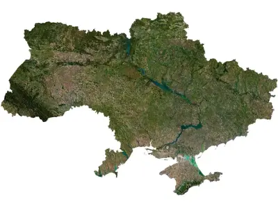 Ukraine Terrain 3D Map 3D model