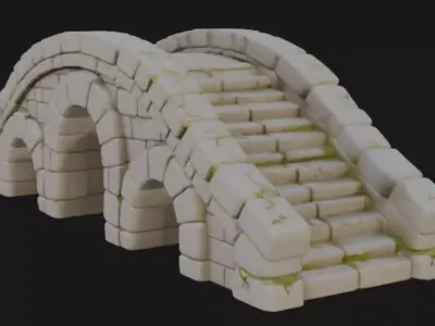 Stone Bridge 3D Model 3D model