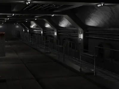 Underground Tunnel 3D Realistic Model 3D model