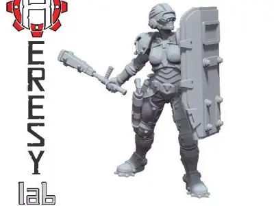 Heresylab - Sauberung female Enforcer 3D print model
