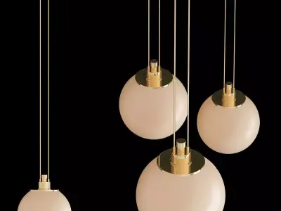 Les Acrobates De Gras No 322 Glass Ball Pendant Light 3D model