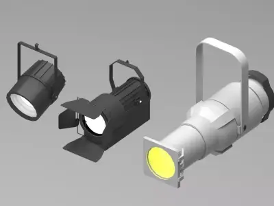  Studio ceiling lights Low-poly 3D model