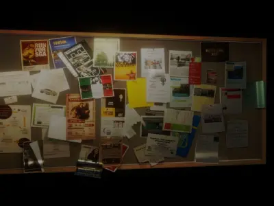 Flyer Bulletin Board 3D model