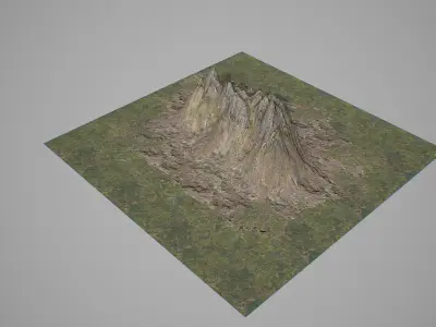 Mountains V4 Low-poly 3D model