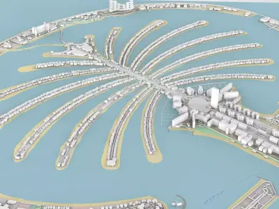 Palm Jumeira Dubai UAE 3D model