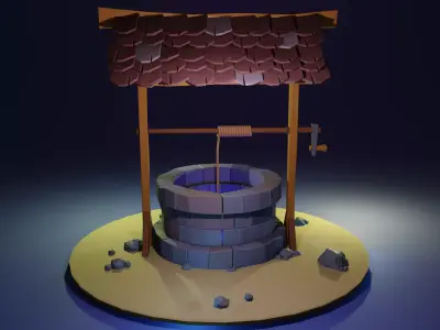Medieval well Free 3D model
