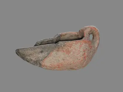 Ancient candlestick Low-poly 3D model