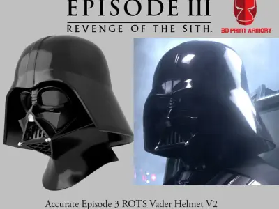 ROTS Darth Vader Helmet STL 3D print model