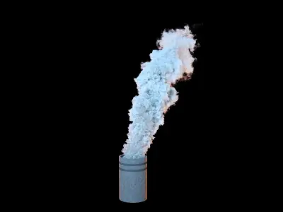 Chimney Smoke VDB 20s sequence 3D model