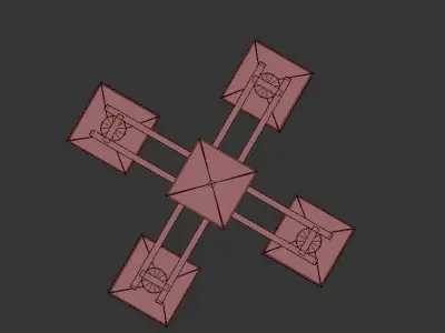 Venge four light fixtures with shades 3D model