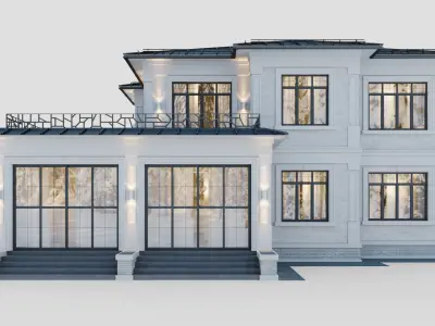 Neoclassical style house 3D model