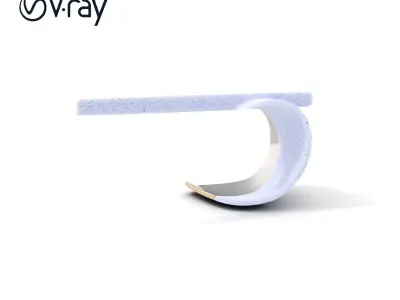 Modern Minimalist Bench Model Pack Low-poly 3D model