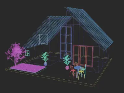 Isometric Modern House - Exterior 3D model