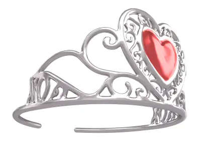Heart Tiara v1 002 Low-poly 3D model