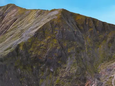 Mount Snowdon Peak - Low and High Poly Versions Low-poly 3D model