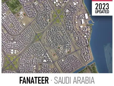 Jubail - Fanateer Beach Low-poly 3D model