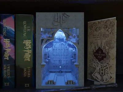Lamp Book nook Great hall of Hogwarts Harry Potter 3D print model