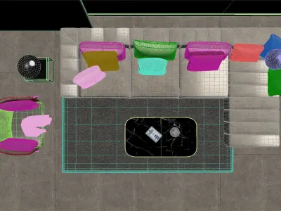 interior livingroom scene 08 3D model