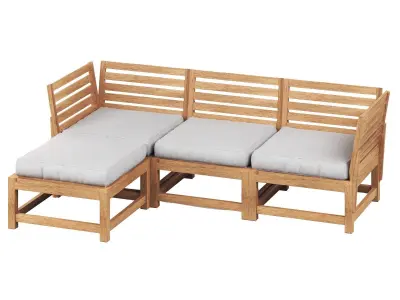 NAMMARO Modular 3 seater sofa with footstool IKEA 3D model