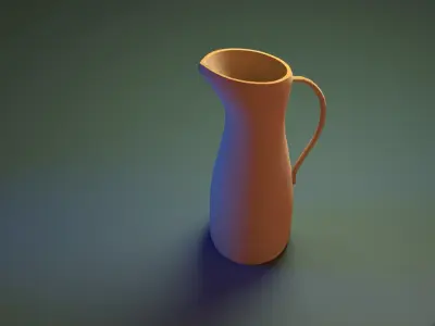 clay jug Free low-poly 3D model