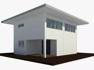 Low cost house by REVIT 25R10 3D model