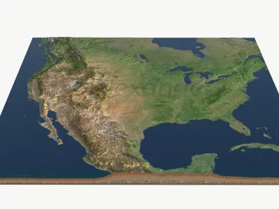  United States USA detailed satellite relief map 