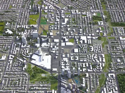 Surrey Low-poly 3D model