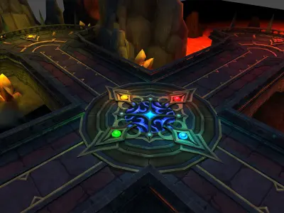 Fantasy Chess RPG Environment - Dungeon of Elements Low-poly 3D model