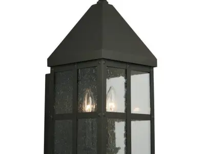 Weathersby Seeded Glass Outdoor Wall Lantern 3D model
