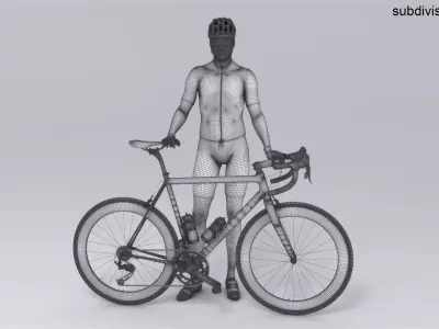  Male Cyclist Animated HQ 