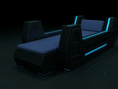 Sci Fi Bed 3D model order