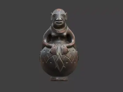 Mystical Vessel Low-poly 3D model