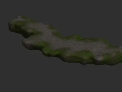 Rock Walkway 4 - Moss 1 Low-poly 3D model